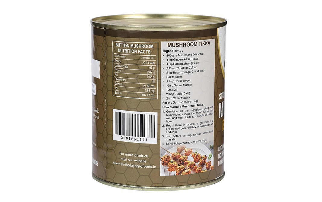 Desi Treat Sterilized Mushroom Button    Tin  825 grams